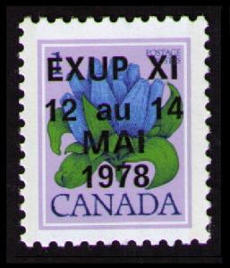 CANADA 1978 1c #705iii MNH  VERY SCARCE OVERPRINTED EXUP Xl 12 au 14 MAI 1078
