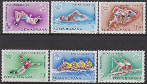 Romania 1984 Olympics Scott (3184-89) MNH