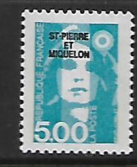 ST. PIERRE & MIQUELON, 543, MNH, FRANCE OVPTD ST. PIERRE ET MIQUELON