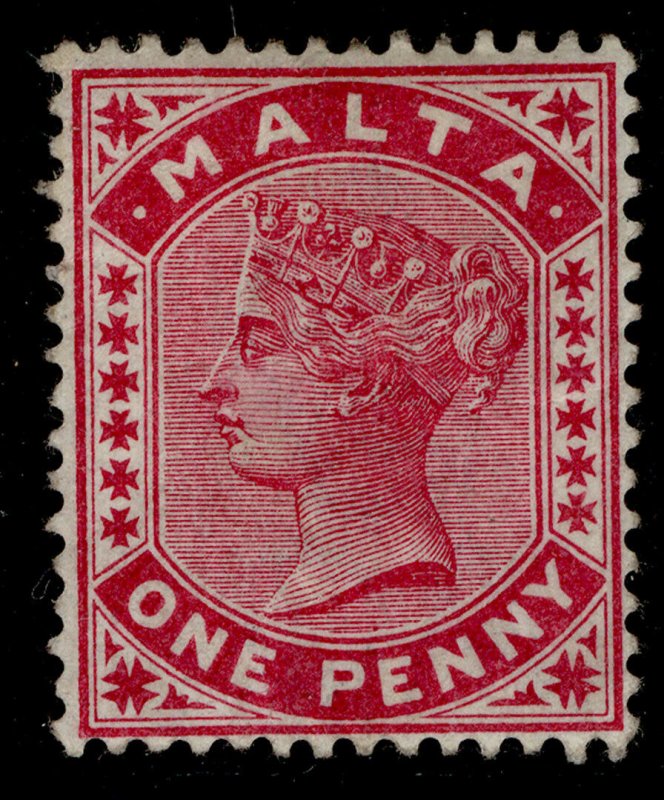 MALTA QV SG22, 1d carmine, M MINT. Cat £13.