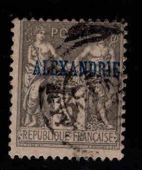 French office in Alexandria Egypt Scott 3 Used overprint