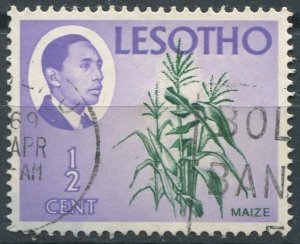 Lesotho Sc#25 Used, ½c vio & grn, Definitives 1967 (1967)