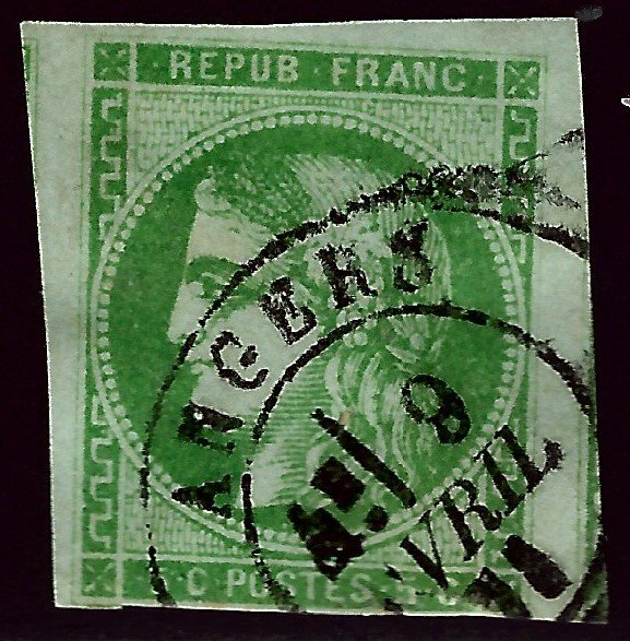 France Sc #41 Used F-VF hr/creases SCV$175...French Stamps are Iconic!