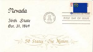 #1668 Nevada State Flag Duke FDC