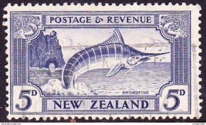 NEW ZEALAND 1935 KGV 5d Ultramarine SG563b Used