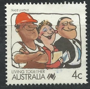 Australia 1988 - 4c Living Together (Trade Unions) - SG1114 used