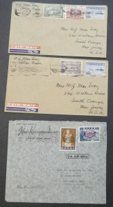 EDW1949SELL : GREECE Interesting group of 14 covers, 1 Post Card & 1 wrapper.