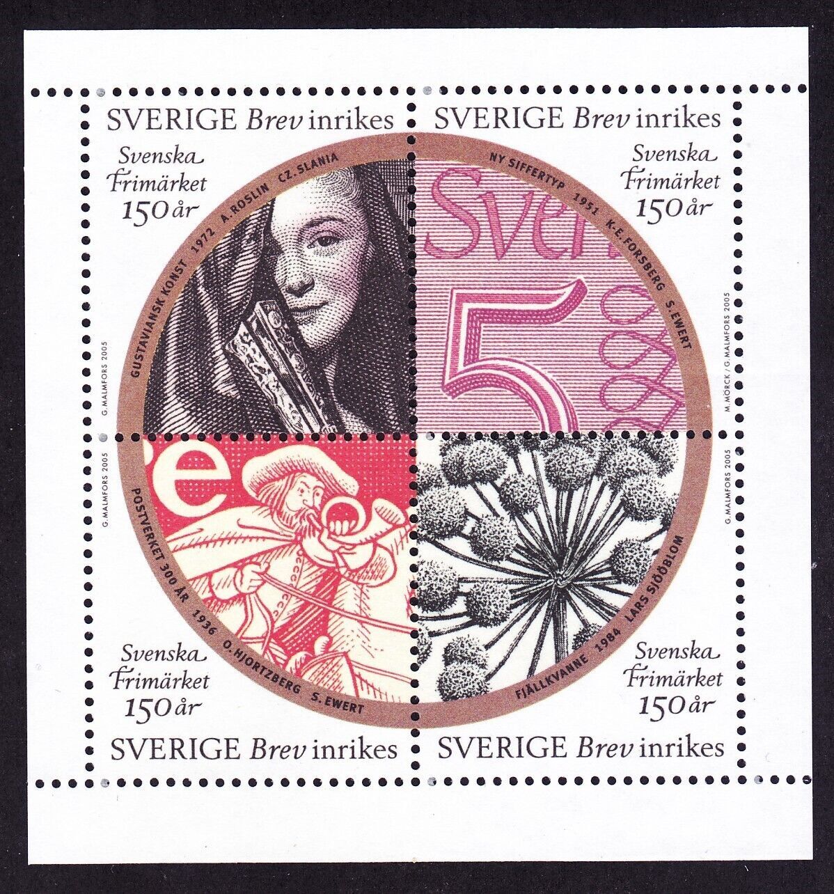 Sweden 2512 MNH 2005 Swedish Postage Stamps 150th Anniversary Stamp