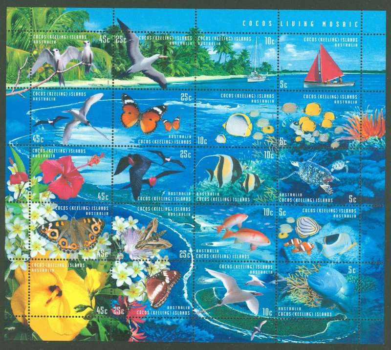 Cocos (Keeling) Islands #331 Mint (NH) Souvenir Sheet (Fauna) (Flora)