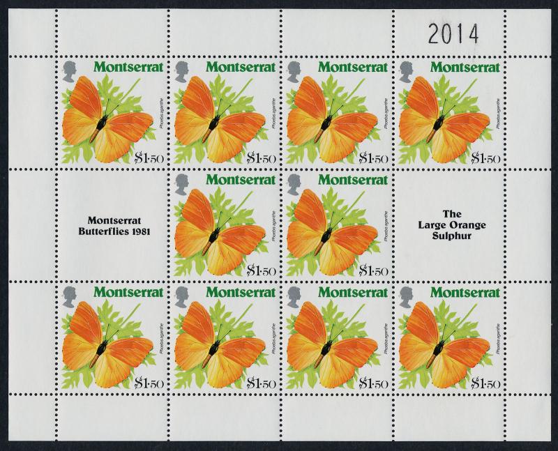 Montserrat 441-4 Sheets MNH Butterflies