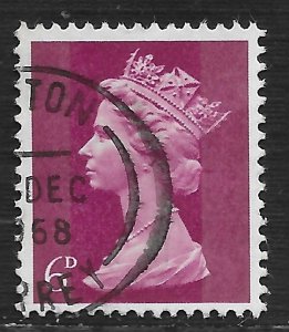 Great Britain #MH9 6p Queen Elizabeth II ~ Used