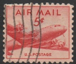 SC# C33 - (5c) - DC-4 Skymaster, carmine - used single