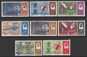 Qatar Scott 61/68 - SG62/69, 1965 ITU Set used