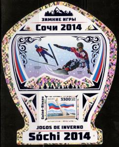 GUINEA BISSAU 2016 SOCHI WINTER  OLYMPIC GAMES 2014 IMPF  SOUVENIR SHEET MINT NH