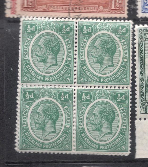 Nyasaland SG 83 Block of Four MNH (9dlv)