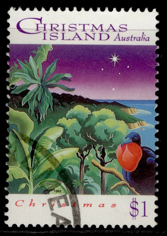 AUSTRALIA - Christmas Island QEII SG384, 1993 $1.20 firgate bird, FINE USED.