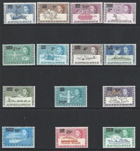 1971 BRITISH ANTARCTIC - BRITISH ANTARCTIC - Ordinary Series, Yv 25/38 MNH**