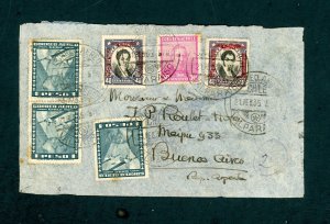 CHILE VALPARAISO 2/21/1935 AIR MAIL COVER TO BUENOS AIRES 2/23/35