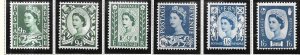 GB-Wales & Monmouthshire,Northern Ireland, Scottland 1967 issues CV $2.15