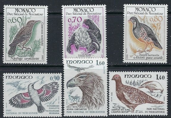 Monaco 1323-28 MNH 1982 Birds (ak3420)