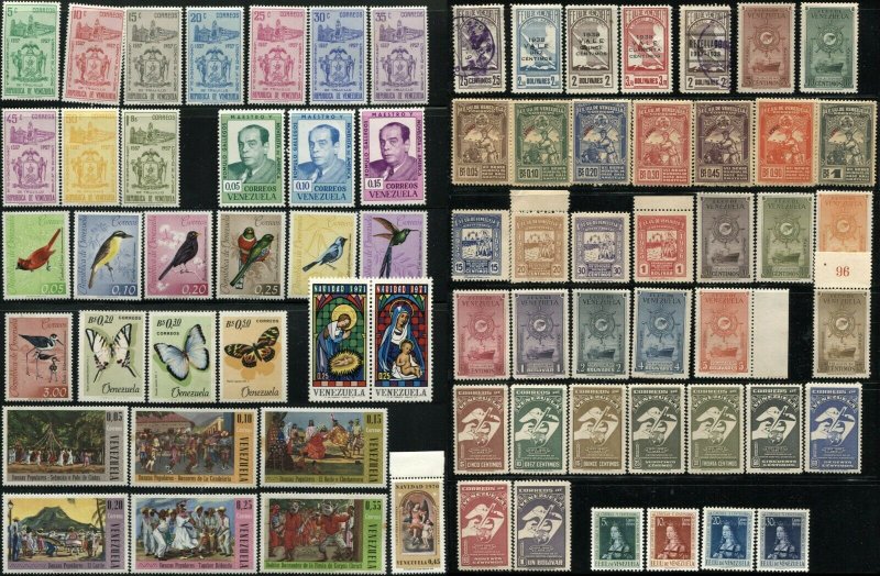 VENEZUELA Postage Arms Airmail Telegraph Stamps Collection 1930-72 MLH MNH USED 