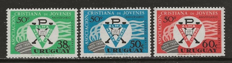 Uruguay Scott catalog #C200-C202 MNH