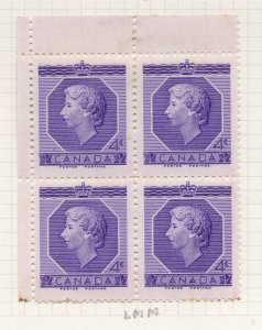 Canada 1953 Early Issue Fine Mint Hinged 4c. Block of 4 NW-217694