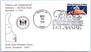 US SPECIAL EVENT COVER DELAWARE THE FIRST STATE LIBERTY AND INDEPENDENCE '78-E