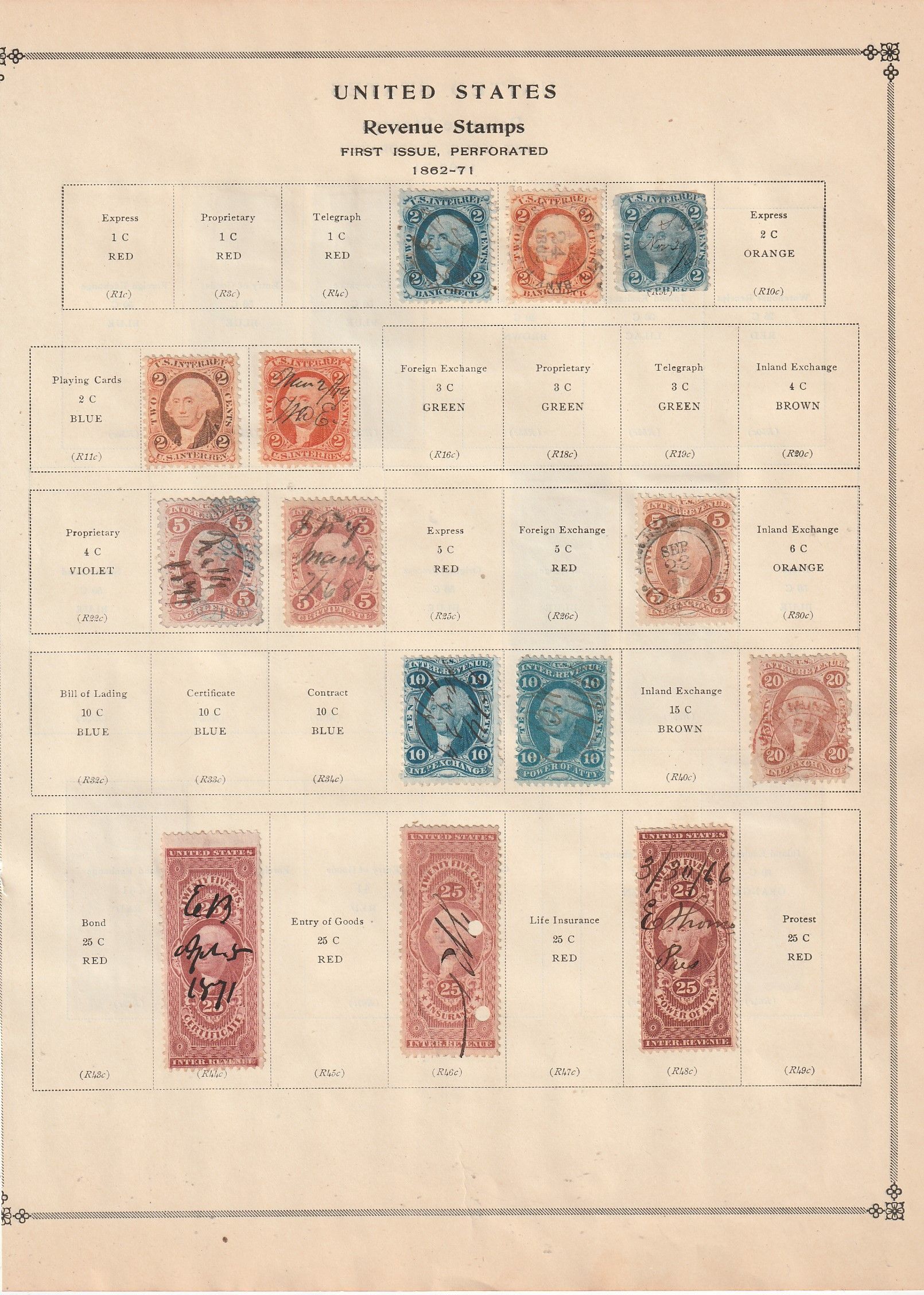 United States Part 4 Collection - 10 Scans, All the stamps are in the ...