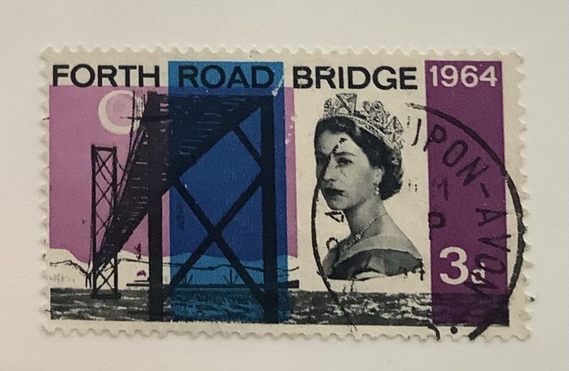 Great Britain 1964 Scott 418 used - 3p,   Opening of Forth Road Bridge, Scotland