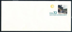 US Scott's # U640 Waterfall - 32 cent - No. 10 Envelope - Unused