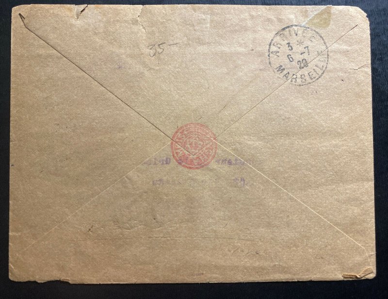 1929 Damascus Lebanon First Flight Airmail Cover  FFC To Marseille France