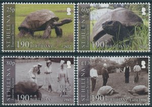 St Helena 2022 MNH Turtles Stamps Jonathan Tortoise Oldest Land Animal 4v Set