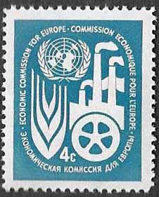 UN New York SC 71 - Symbols UN Emblem, Agriculture, Industry, Trade - MNH - 1959