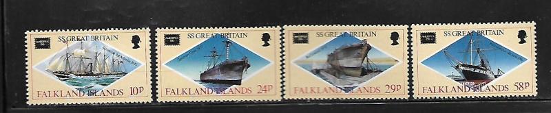 FALKLAND ISLANDS, 446-449, MNH, SS GREAT BRITAIN