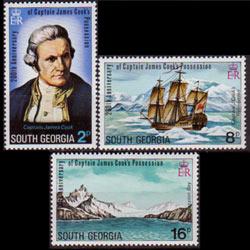 SOUTH GEORGIA 1975 - Scott# 41-3 Capt.Cook Set of 3 NH