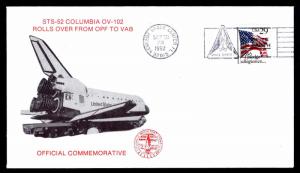 1992 STS-52 COLUMBIA OV-102 ROLLS OVER FROM OPF TO VAB - U.S. #2531  (ESP#3231)