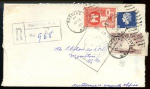 ? SHEDIAC, N.B. Registered h/s 1965 cover Canada