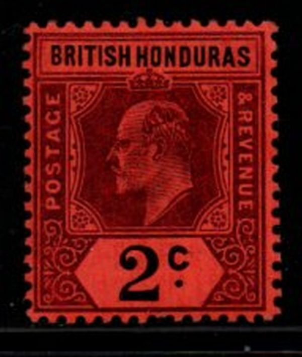 British Honduras Sc 59 1902 2c violet & black Edward VII stamp mint