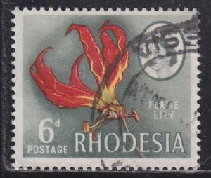Rhodesia 227 Flame Lily 1966