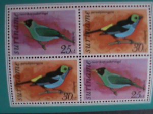 SURINAM-1977- AMPLHILEX'77 STAMP SHOW-LOVELY SONG BIRDS -MNH S/S VERY FINE