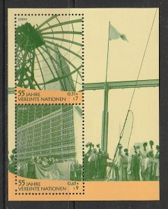 2000 UN-Vienna - Sc 277 - MNH VF - mini sheet - UN 55th anniversary