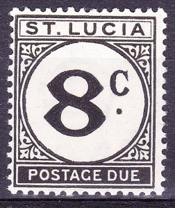 ST-LUCIA-1949-8-Cents-Black-Postage-Due-SG-D9-MNH