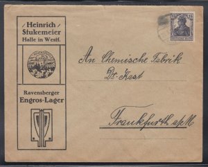 Germany 1910s Stukemeier Wholesale Merchant Advertising Cover Halle to Frankfurt