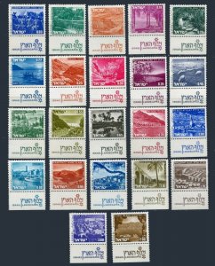 Israel 461-474-tab, MNH. Mi 524-537, 598-601, 623-625, 646. Landscapes 1971-1975