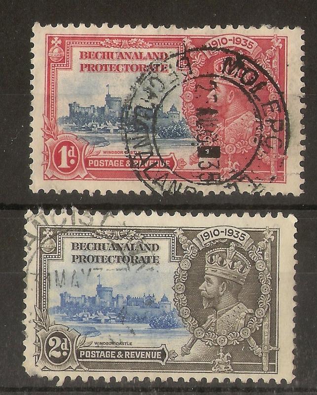 Bechuanaland 1935 Silver Jubilee 1d + 2d Fillers