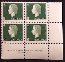 Canada 402 Plate Block LR No. 1 VF MNH