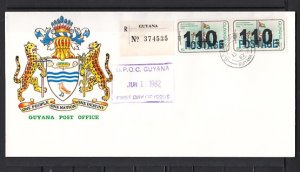 Guyana, Scott cat. 456. Scout value Surcharged. First day cover. ^