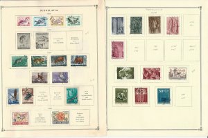 Yugoslavia Stamp Collection on 26 Scott International Pages, 1953-1966, JFZ