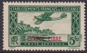 French Polynesia 1941 Sc C2 air post MLH* small stain